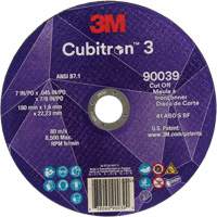 Meule &agrave; tronçonner Cubitron 3, 7" x 0,09", Arbre de 7/8", Type T27, C&eacute;ramique, 8500 Tr/min R.M.G. Prévention