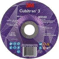 Cubitron 3 Cut-Off Wheel, 5" x 0.09", 7/8" Arbor, Type T27, Ceramic, 12250 RPM R.M.G. Prévention