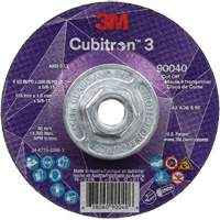 Cubitron 3 Cut-Off Wheel, 4-1/2" x 0.045", 5/8"-11 Arbor, Type T27, Ceramic, 13300 RPM R.M.G. Prévention