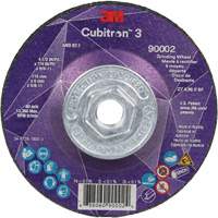 Cubitron 3 Depressed Centre Grinding Wheel, 4-1/2" x 1/4", 5/8"-11 Arbor, Ceramic, Type T27 R.M.G. Prévention