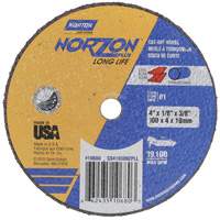 NorZon Plus SGZ CA Small Diameter Cut-Off Wheel, 4" x 1/8", 3/8" Arbor, Type 01/41, Ceramic Alumina, 19100 RPM R.M.G. Prévention