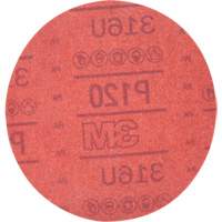 Hookit Red Abrasive Disc 316U, 01224, 6" Dia., P120 Grit, Aluminum Oxide, A R.M.G. Prévention