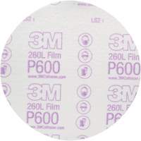 Disque abrasif de finition en pellicule Hookit 00971 260L, dia 6", Grain P600, Oxyde d'aluminium R.M.G. Prévention