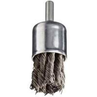 Stem Mounted Knotted Wire Brush, 1" Dia. x 1/4" Arbor R.M.G. Prévention