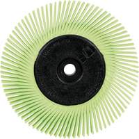 Brosse radiale en soies de pr&eacute;cision type A PN-RB avec adaptateur Scotch-Brite , C&eacute;ramique, Grain 50+, 6" dia. R.M.G. Prévention