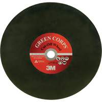 Green Corps Cut Off Wheel, 13-9/10" x 0.118", 1" Arbor, Ceramic, 20000 RPM R.M.G. Prévention