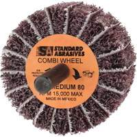 Roue Combi Buff and Blend 898001 Standard Abrasives, 2" dia. x 1" la, Arbre 1/4", Oxyde d'aluminium R.M.G. Prévention