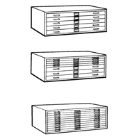 Steel Plan Files, 5 Drawers, 40-3/8" W x 29-3/8" D x 16-1/2" H R.M.G. Prévention