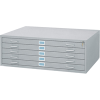 Steel Plan Files, 5 Drawers, 46-3/8" W x 35-3/8" D x 16-1/2" H R.M.G. Prévention