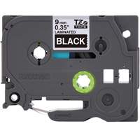P-touch&reg; Labeling Systems, 9 mm x 314.96" or 8 m, White on Black R.M.G. Prévention