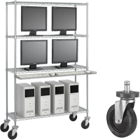 Trousse de roulettes de 5" en caoutchouc R.M.G. Prévention