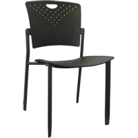 MaxX StaxX Stackable Chairs, Polypropylene, 17-1/4" High, 275 lbs. Capacity, Black R.M.G. Prévention
