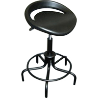 Tabouret surdimensionn&eacute; de s&eacute;rie 6000, Stationnaire, Ajustable, , Polyur&eacute;thane Si&egrave;ge, Noir R.M.G. Prévention