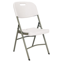 Folding Chairs, Polyethylene, White, 350 lbs. Weight Capacity R.M.G. Prévention