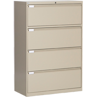 Classeur lat&eacute;ral, Acier, 4 tiroirs, 36" la x 18" p x 53-3/8" h, Beige R.M.G. Prévention