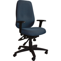 Chaises ergonomiques de s&eacute;rie petite Cierra, Tissu, Bleu, Capacit&eacute; 300 lb R.M.G. Prévention