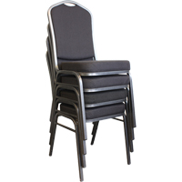 Stacking Chairs, Fabric, 37" High, 275 lbs. Capacity, Black R.M.G. Prévention
