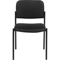 Chaises sans accoudoirs empilables, Tissu, Hauteur 32", Capacit&eacute; 300 lb, Noir R.M.G. Prévention