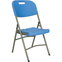 Folding Chair, Polyethylene, Blue, 350 lbs. Weight Capacity R.M.G. Prévention
