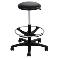 Tabouret &agrave; hauteur ajustable, &agrave; dessin, Ajustable, 22" - 32", Vinyle Si&egrave;ge, Noir R.M.G. Prévention
