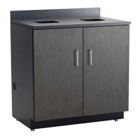 Armoire modulaire de base, M&eacute;lamine, 39" h x 36" la x 25" P, Nuit d'Asie/noir R.M.G. Prévention