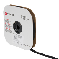 Ruban d'attaches, Boucle, 25 vg x 1", Cousu, Noir R.M.G. Prévention