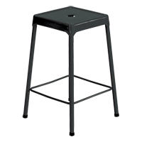 Tabouret en acier pour comptoir Safco, Stationnaire, Fixe, 25", Acier Si&egrave;ge, Noir R.M.G. Prévention