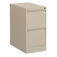 Vertical Filing Cabinet, Steel, 2 Drawers, 15-1/7" W x 25" D x 29" H, Beige R.M.G. Prévention