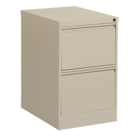 Vertical Filing Cabinet, Steel, 2 Drawers, 18-1/7" W x 25" D x 29" H, Beige R.M.G. Prévention