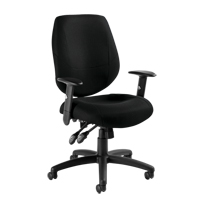 Six 31 Operator Chair, Fabric, Black, 250 lbs. Capacity R.M.G. Prévention