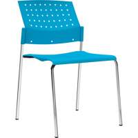 Chaises sans accoudoirs empilables, Plastique, Hauteur 33", Capacit&eacute; 300 lb, Bleu R.M.G. Prévention
