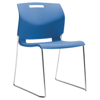 Chaise, Plastique, Hauteur 32-1/2", Capacit&eacute; 300 lb, Bleu R.M.G. Prévention