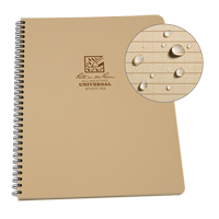Side-Spiral Notebook, Soft Cover, Tan, 64 Pages, 4-5/8" W x 7" L R.M.G. Prévention