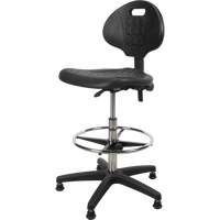 Tabouret robuste et ergonomique, Stationnaire, Ajustable, 39” - 48”, Polyur&eacute;thane Si&egrave;ge, Noir R.M.G. Prévention