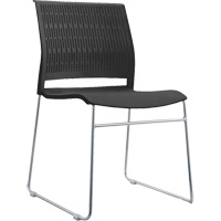 Stacking Chairs, Polypropylene, 32-3/8" High, 250 lbs. Capacity, Black R.M.G. Prévention