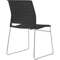 Stacking Chairs, Polypropylene, 32-3/8" High, 250 lbs. Capacity, Black R.M.G. Prévention