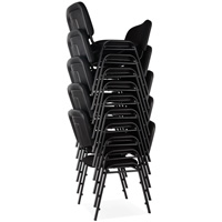 Stacking Chairs, Fabric, 32" High, 250 lbs. Capacity, Black R.M.G. Prévention