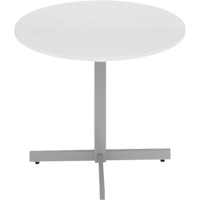 Newland Height-Adjustable Round Table, 36" L x 36" W x 29" H, 1" Top, Laminate/Polypropylene, White R.M.G. Prévention
