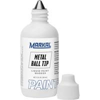 Marqueur Paint-Riter avec pointe en bille m&eacute;tallique, Liquide, Blanc R.M.G. Prévention
