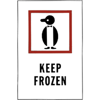 "Keep Frozen" Special Handling Labels, 6" L x 4" W, Red on White R.M.G. Prévention