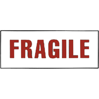 &eacute;tiquettes pour traitement sp&eacute;cial Fragile, 6" lo x 2" la, Rouge/blanc R.M.G. Prévention