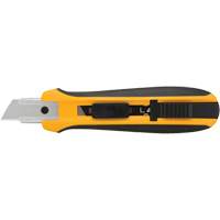 Couteau de s&eacute;curit&eacute; &agrave; cinq positions, 18 mm, Argent, Prise en Caoutchouc R.M.G. Prévention