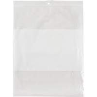 Sacs en poly avec espace inscriptible blanc, Refermable, 10" x 8", 2 mils R.M.G. Prévention