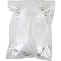 Sacs en poly avec espace inscriptible blanc, Refermable, 10" x 8", 2 mils R.M.G. Prévention