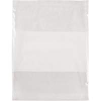 Sacs en poly avec espace inscriptible blanc, Refermable, 15" x 12", 2 mils R.M.G. Prévention