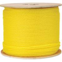 Corde jaune tress&eacute;e 1/4", Polypropyl&egrave;ne, 1300' R.M.G. Prévention