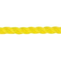 Corde jaune tress&eacute;e 3/8", Polypropyl&egrave;ne, 630' R.M.G. Prévention