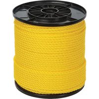 Corde torsad&eacute;e jaune &agrave; trois brins 1/4", Polypropyl&egrave;ne, 550' R.M.G. Prévention