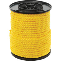 Corde torsad&eacute;e jaune &agrave; trois brins 3/8", Polypropyl&egrave;ne, 250' R.M.G. Prévention