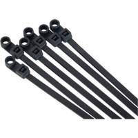 Attache-c&acirc;ble &agrave; visser, Longueur 8", R&eacute;sistance &agrave; la traction 50 lb, Noir R.M.G. Prévention